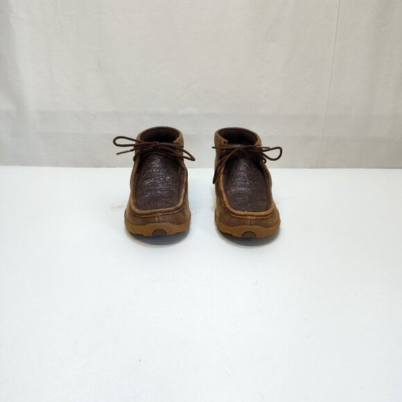 Twisted X Boots Chukka Driving Moc Sz 6M Floral Embossed Genuine Leather WDM0079 - Picture 5 of 10
